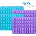 thumbnail image 1 of Gummy Bear Silicone Mold 4pcs, Non-stick Chocolate Candy Mold 2 Droppers Food Grade, 1 of 3