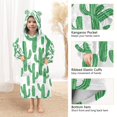thumbnail image 3 of FORMRS Wearable Blanket Hoodie with Sleeves for Kids Cozy Flannel Sweatshirt, Cactus Pattern, 3 of 7