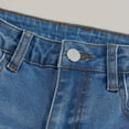 thumbnail image 7 of XIMIN Girls Jeans Pants Wide Leg/Flare/Skinny Denim Pant Ripped High Waist Elastic Band Casual with Pockets Fashion Casual Comfortable Kids (10-11 Years, Blue), 7 of 7