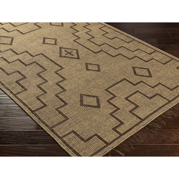BoutiqueRugs Jame Bohemian, Transitional Area Rug - Tan, Dark Brown, Charcoal - 10' x 14'
