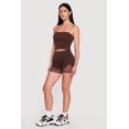 thumbnail image 2 of Women's Drop Waist Mesh Detail Biker Shorts, 2 of 4