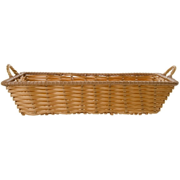 HUBERT® Natural Color Storage Basket with Handles - 20"L x 13 1/2"W x 4"H