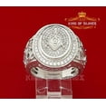 thumbnail image 4 of King of Bling's Sterling Silver White 1.75ct Cubic Zirconia Oval Wide Mason G Men's Ring SZ10, 4 of 10