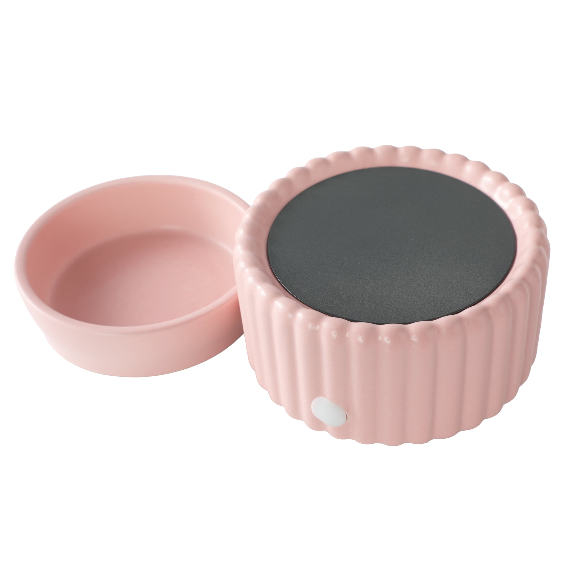 Mainstays Ribbed Ceramic Fragrance Wax Melt Warmer, Pink Blush