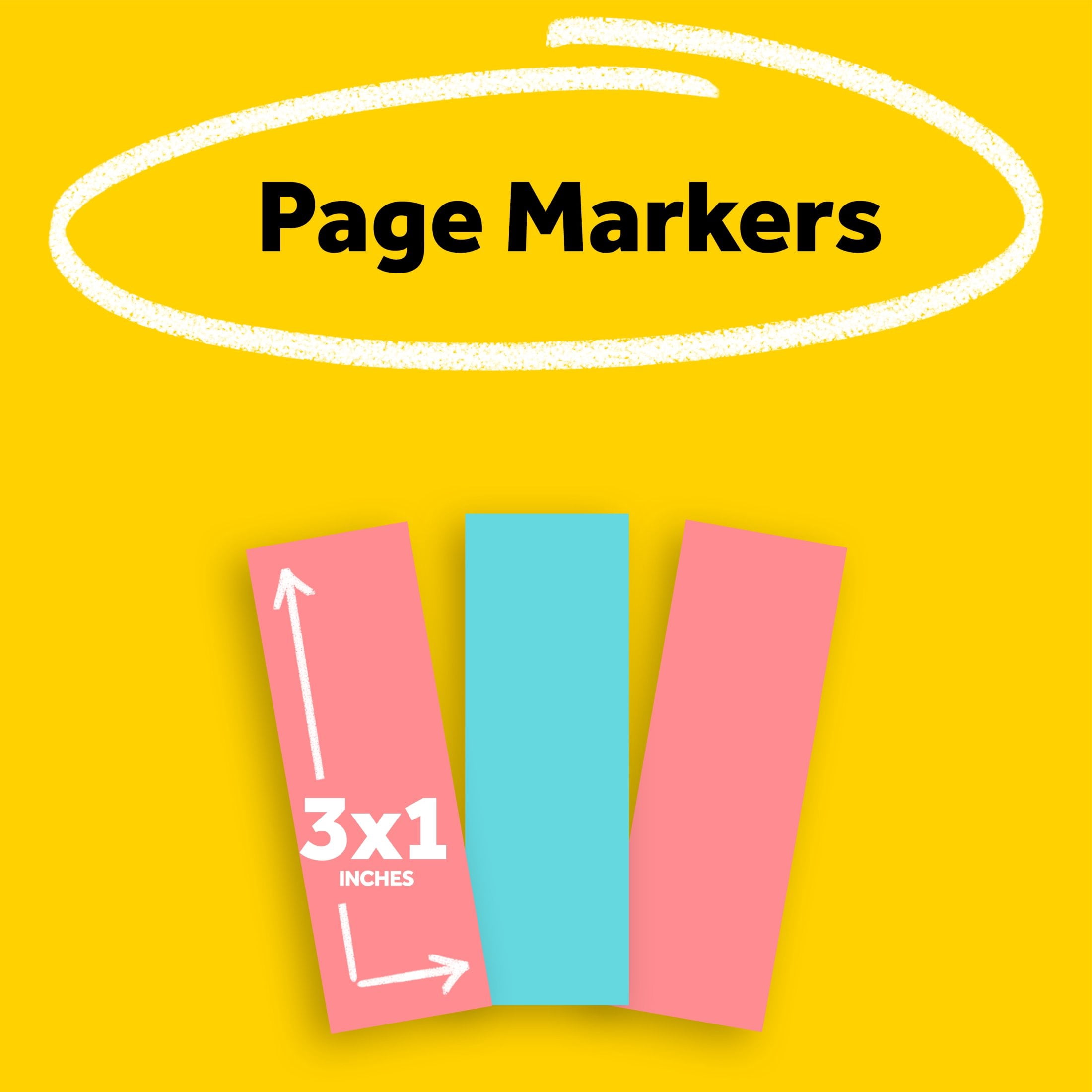 (4 pack) Post-it Page Markers, Assorted Colors , 1 in. x 3 in., 3 Pads