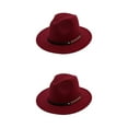 thumbnail image 3 of maskred Stylish And Portable Hats For Outdoor Enthusiasts Wide Application Trilby Hats wine red 2Set, 3 of 6