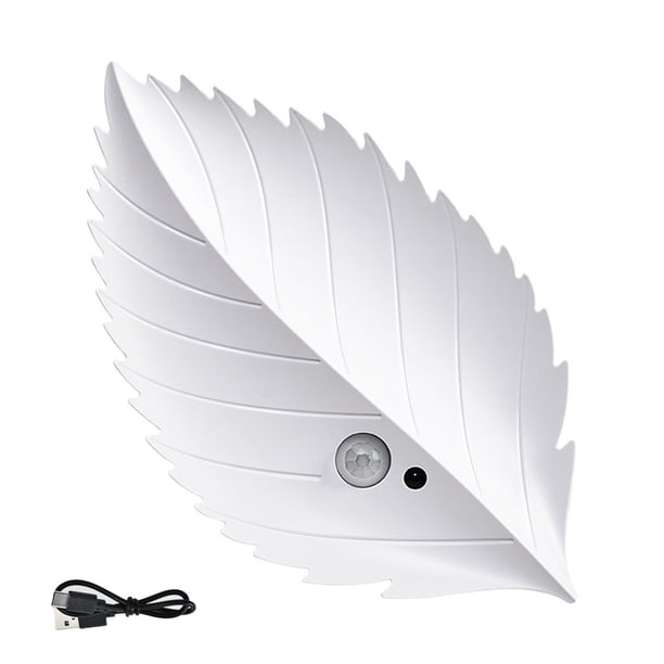 Luz Led para Dormitorio Lámpara de Cama de Hoja Sensor Del Cuerpo Control Remoto Autoadhesivo Magnético Óptico Luz de Noche Led Dormitorio Invitado Luz de Pared Inalámbrica
