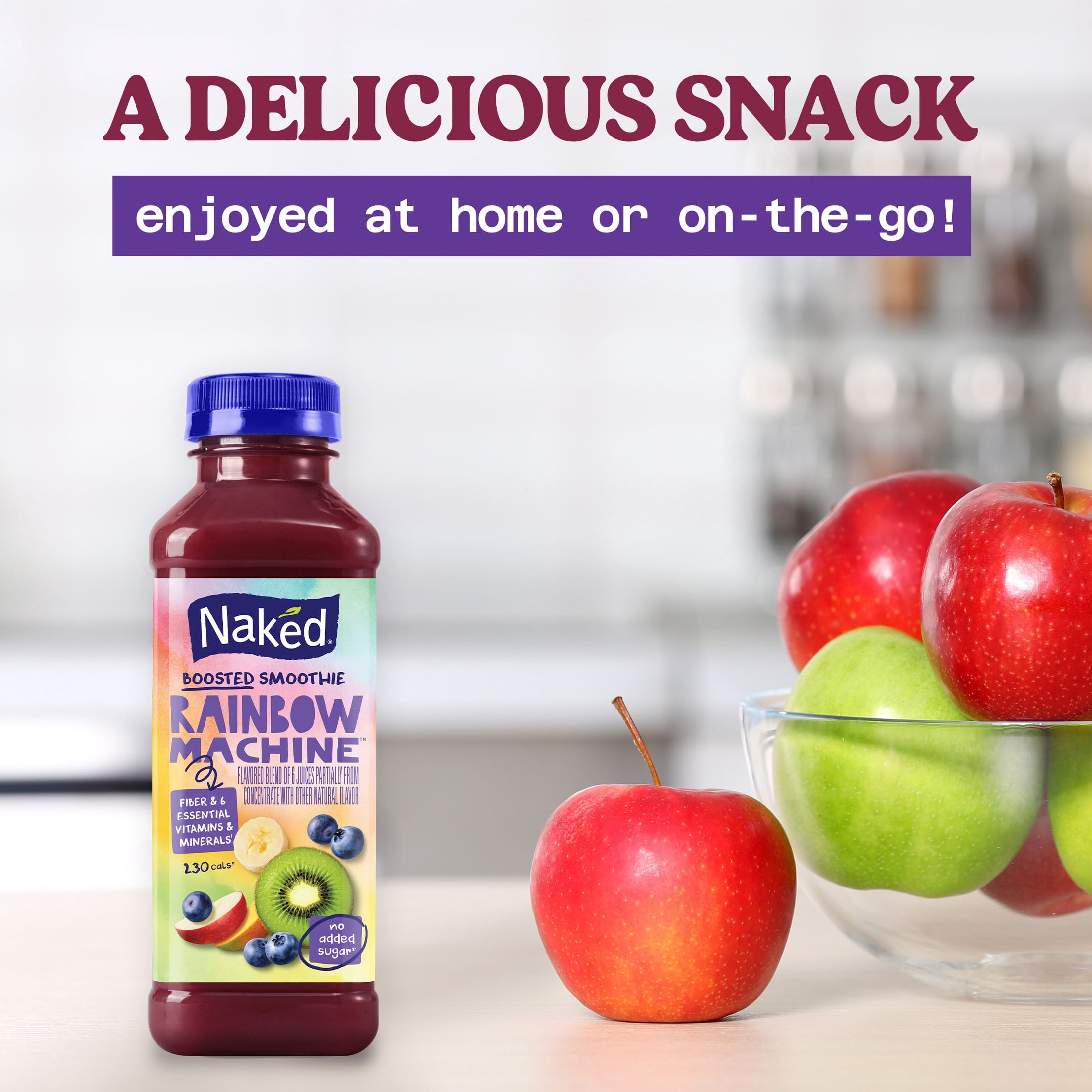Naked Juice Rainbow Machine Flavored 100% Juice Smoothie Blend, 15.2 fl oz