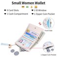 thumbnail image 2 of GAEKEAO Small Womens Wallet RFID Blocking Bifold Card Holder Tassel Vegan Leather Wallets Cute Pattern with Zipper Pocket, 2 of 6