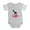 Heather Gray, variant on - Boston Terrier Valentine - Cute Infant Baby Football Bodysuit