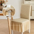 thumbnail image 4 of BloomLoom Dining Chair Cover, Elastic Chair Cover, With Bubble Skirt, Full Chair Cover Cover, Universal, Suitable For Home,Dining Room,Green, 4 of 9