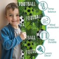 thumbnail image 3 of Blackout Kids Curtains,Football and Text Green Pattern Children's Insulated Curtains Set Of 2,Bedroom Essentials,Toddler Room Decor 52"x84", 3 of 5