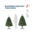 thumbnail image 3 of 6ft no-light artificial christmas tree con hinged branches y collapsible base - realistic premium spruce para home y oficina holiday decoration, 3 of 8