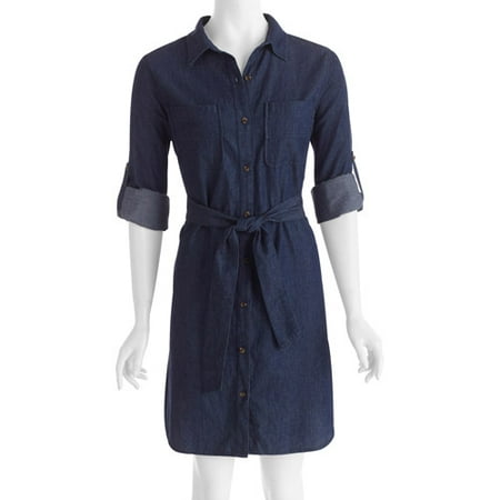 Women s Denim Shirt  Dress  Walmart  com