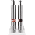 thumbnail image 2 of Salt And Pepper Grinder 6, Pepper Stainless Steel Salt Shaker -Button Manual Glass Salt And Pepper Set, 2 of 9