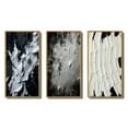 thumbnail image 2 of Designart "Momentary Spirit Abstract in Black and White" Abstract Painting Framed Wall Art Set Of 3 - Black Modern Frame Gallery Wall Set For Home Decor, 2 of 6