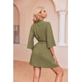 thumbnail image 2 of Ekouaer Robes for Women Waffle Knit Bathrobe Soft Lightweight Knee Length Loungewear, 2 of 6