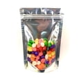 thumbnail image 1 of Smell Proof Mylar Food Storage Bag (50 Pack) 1 Ounce Clear Front Heavy Duty Ziplock 6x9x3 Inch Stand Up Leak Proof Foil Pouch w Hang Hole. Heat Sealable with Iron., 1 of 10