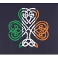 thumbnail image 4 of Old Glory Mens St. Patricks Day Shamrock Knot Long Sleeve Graphic T Shirt, 4 of 6