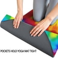 thumbnail image 3 of Rainbow Tie Dye Mandala Pattern Hot Yoga Mat Towel Non Slip for Hot Yoga - Quick-Drying Yoga Mat Cover with 4 Corner Pockets with Travel Bag - Hot Yoga Towel Non Slip 74"x26", 3 of 6