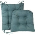 thumbnail image 4 of The Gripper Non-Slip Rocking Chair Cushion Set with Thick Padding and Tufted Design, Includes Seat Pad & Back Pillow with Ties, 17x17 Inches, 2 Piece Set, Marine, 4 of 5