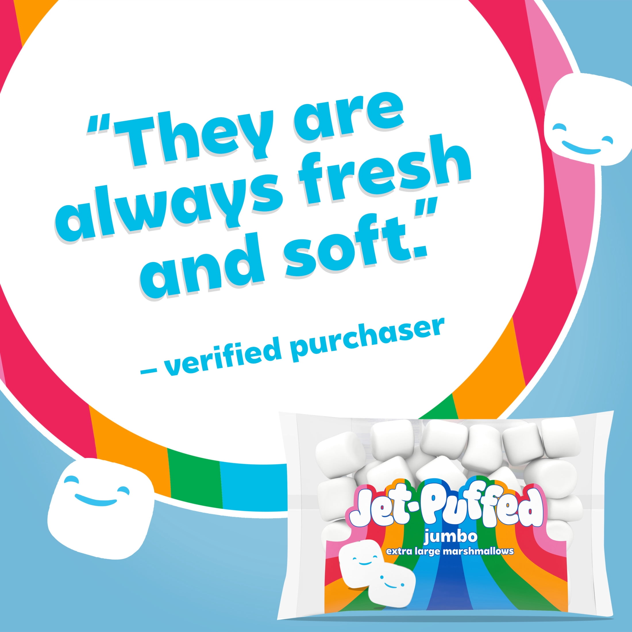 Jet-Puffed Jumbo Extra Large Marshmallows, 1.5 lb Bag