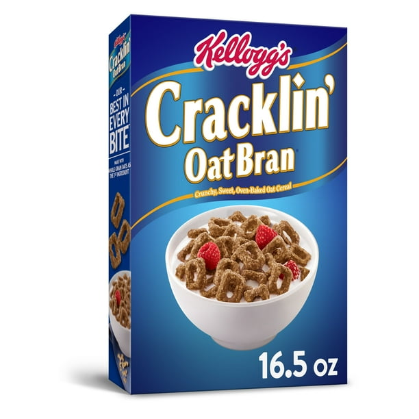 Kellogg's Cracklin' Oat Bran Breakfast Cereal, Original, Excellent
