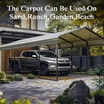 thumbnail image 3 of Alpha Joy 12' x 25' Heavy Duty Metal Carport with Galvanized Steel Roof Multi-Purpose Shelter, 3 of 9
