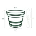 thumbnail image 3 of Bloem Rolled Rim 12" Round Plastic Planter - Lightweight, Heavy Duty Indoor/Outdoor Pot, Black, 3 of 4