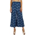 thumbnail image 6 of Bimba Womens Palazzo Pants Back-Elastic-Waist Hand-Blocked Designer Pajamas, 6 of 6