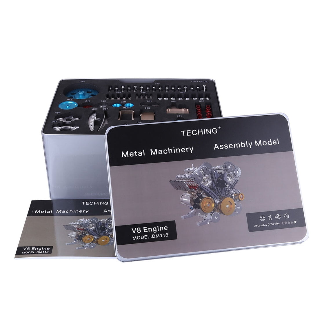 ENGINEKIT Teching 1:3 Metal V8 Car Engine Model Kit Mechanical DIY Assembly Recearch Educational Toy Adults Kids