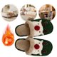 thumbnail image 5 of Casa Esponjosas Pantuflas Felpa Alce Navideño Antideslizantes para Otoño E Invierno, 5 of 9