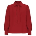 thumbnail image 4 of Women's Long Sleeve Casual Button Down Shirt with Lapel Collar for Everyday Wear, 4 of 6
