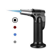 Butane Torch,Professional Kitchen Cooking Torch with Lock Adjustable Flame Refillable Mini Blow Torch Lighter for BBQ,Baking,Brulee Creme,Crafts and Soldering(Butane Gas Not Included)