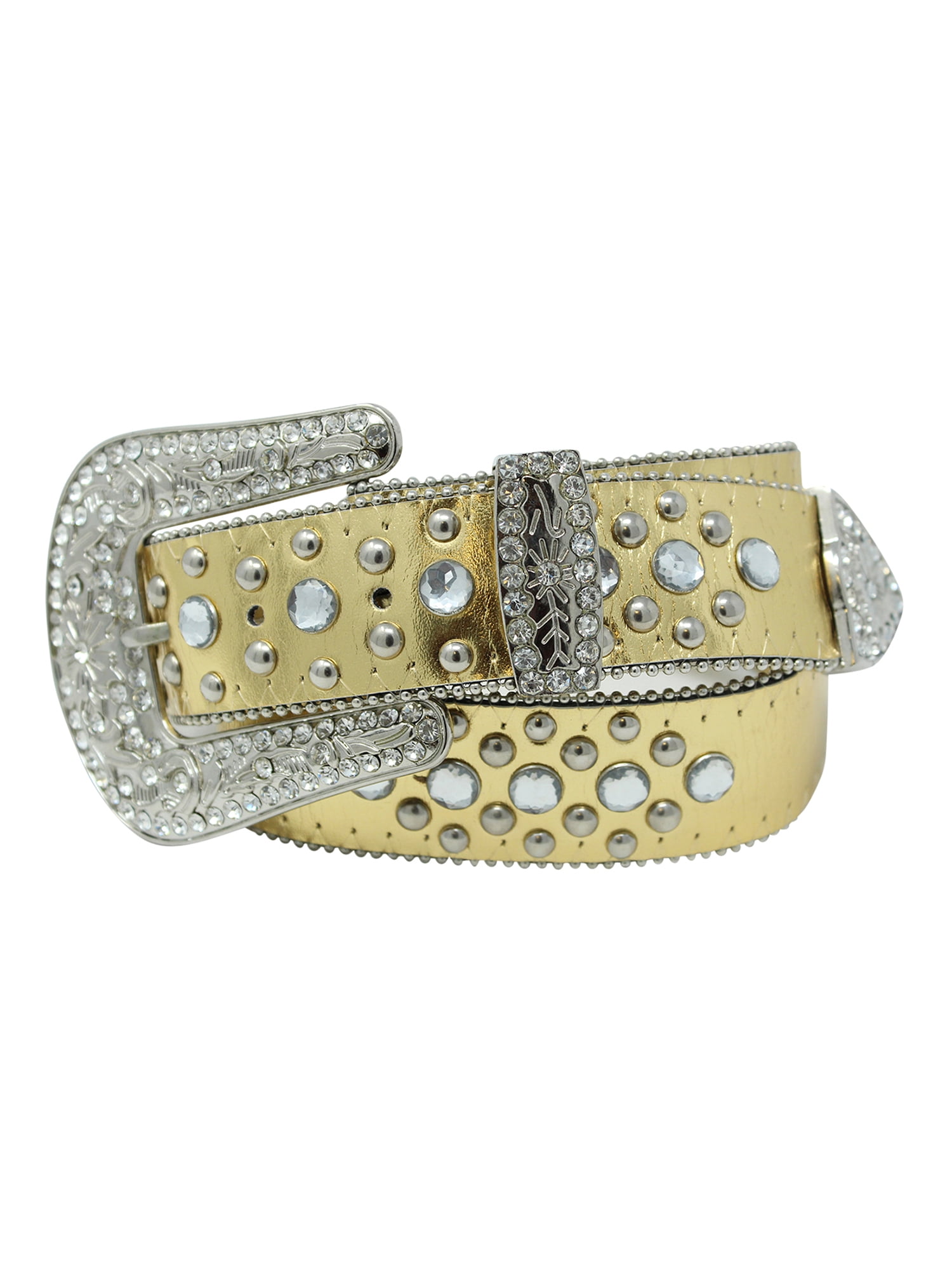 Luxury Divas Rhinestone Studded Western Belt For Women
