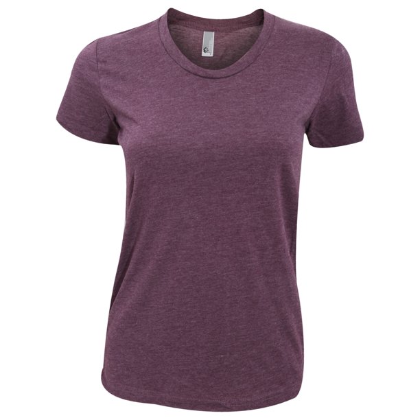 American Apparel- Camiseta de manga corta lisa para mujer (Cereza jaspeado)
