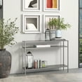 thumbnail image 3 of Evelyn&Zoe Ricardo 42" Wide Rectangular Console Table with Metal Shelves in Gunmetal Gray, 3 of 7
