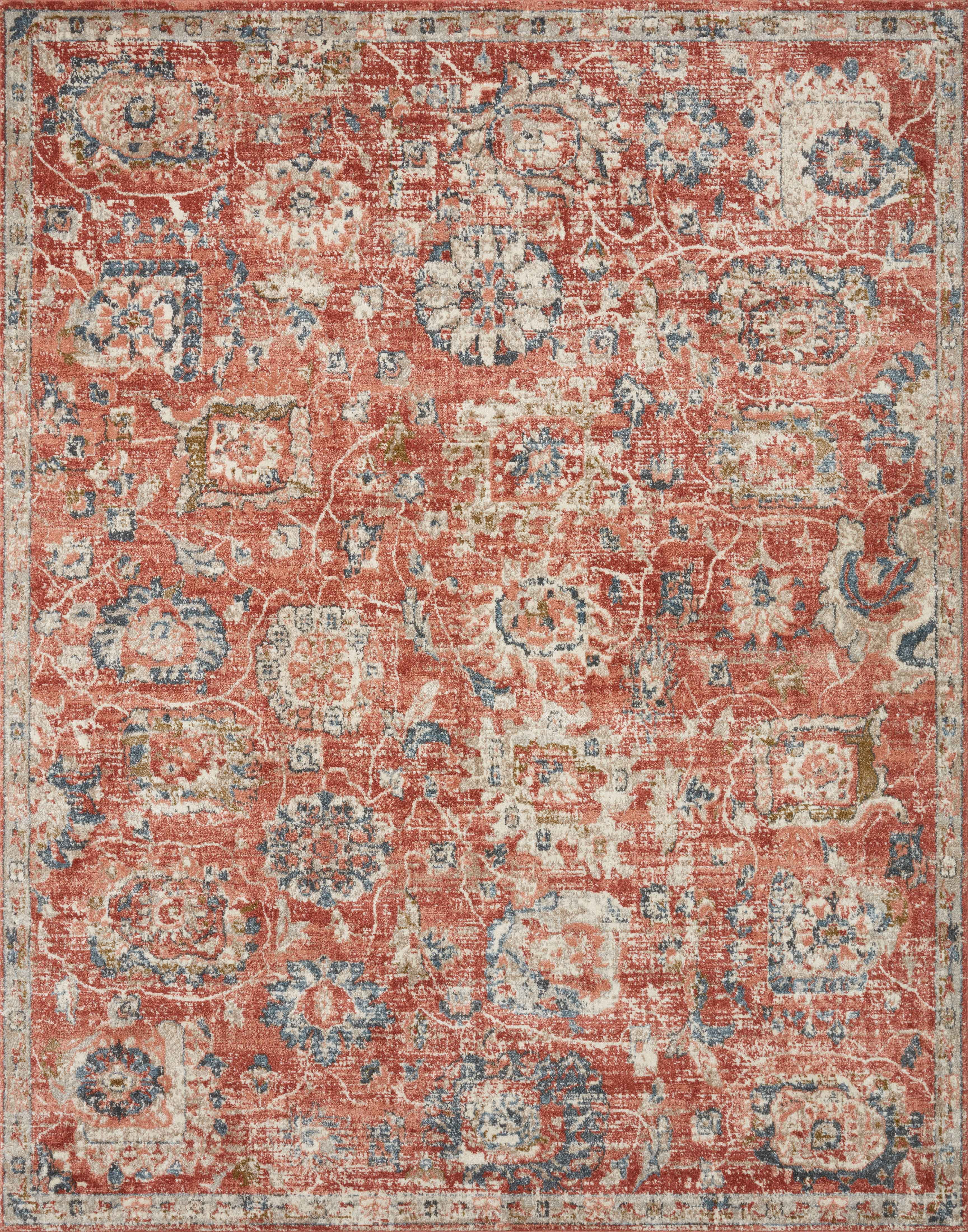 Loloi Saban Collection SAB-08 Rust / Multi, Oriental Area Rug 7'-10" x 10'