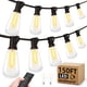 thumbnail image 1 of Cadena de luces LED para exteriores para patio, 150 pies, 45 m, luz exterior impermeable con control remoto regulable ST38, bombilla inastillable, conectable, iluminación eléctrica para exteriores, pa, 1 of 8