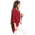 thumbnail image 4 of MOA COLLECTION Women's Solid Casual Lightweight 34 Sleeve Loose Fit Open Front Cardigan, 4 of 4