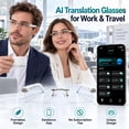 thumbnail image 6 of GenXenon AI Smart Glasses,AI Assistant,Free App 164+ Languages Translation,Photochromic Gray Lenses Sunglasses,Suitable for Meetings and Offices,Silver Rimless Rectangle Unisex, 6 of 11