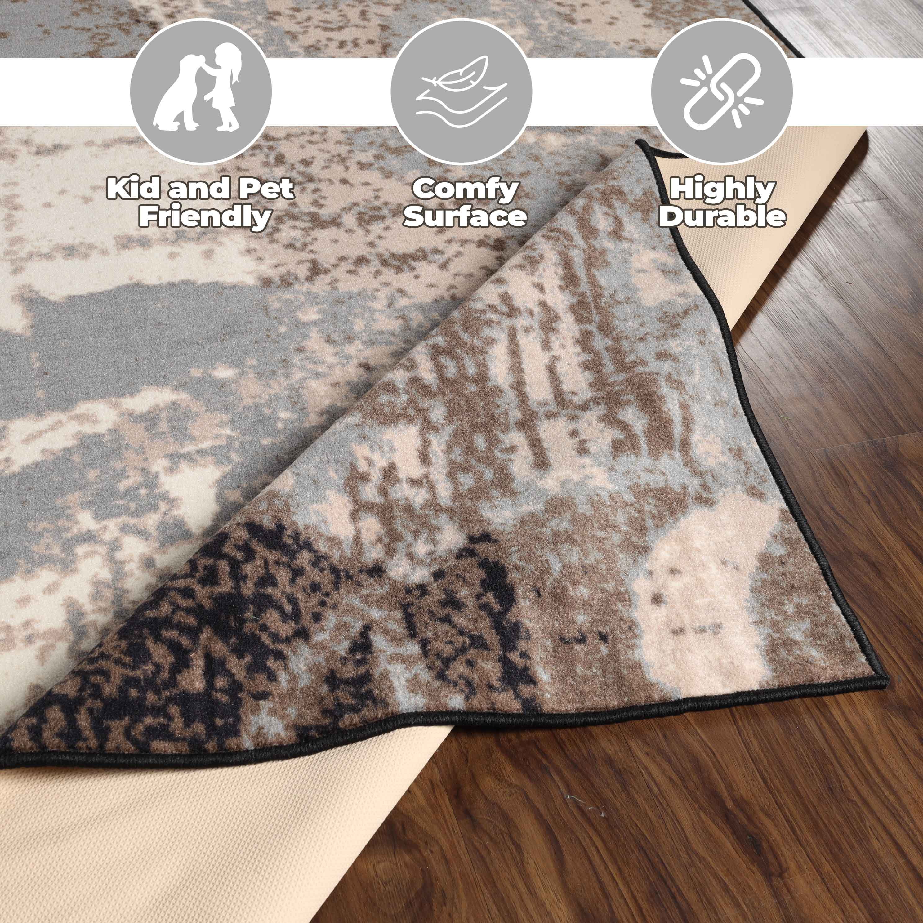 Superior Pastiche Indoor Area Rug, 12' x 18', Beige