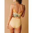 thumbnail image 3 of Maillot de Bain à Manches Courtes à Manches Courtes et à Imprimé Floral pour Femmes, 3 of 6
