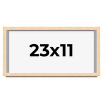 23x11 Frame Beige Real Wood Picture Frame Width 0.75 inches | Interior Frame Depth 0.5 inches |