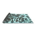 thumbnail image 2 of Ahgly Company Indoor Round Abstract Light Blue Modern Area Rugs, 8' Round, 2 of 4