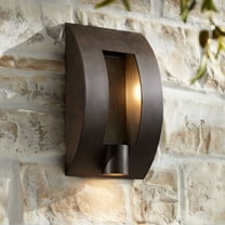 Franklin Iron Works Framed Slate 16" High Modern Outdoor Wall Light Fixture Mount Porch House 3-Light Bronze Finish Metal