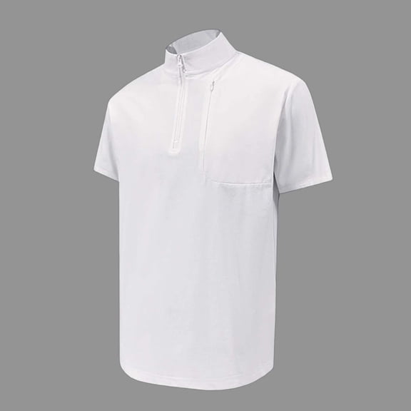 Yaoyar Mens Quick Dry Active Tshirts Quarter Zip Short Sleeve Athletic Pullover 1/4 Zip Up Golf Fishing Running Outdoor Shirt