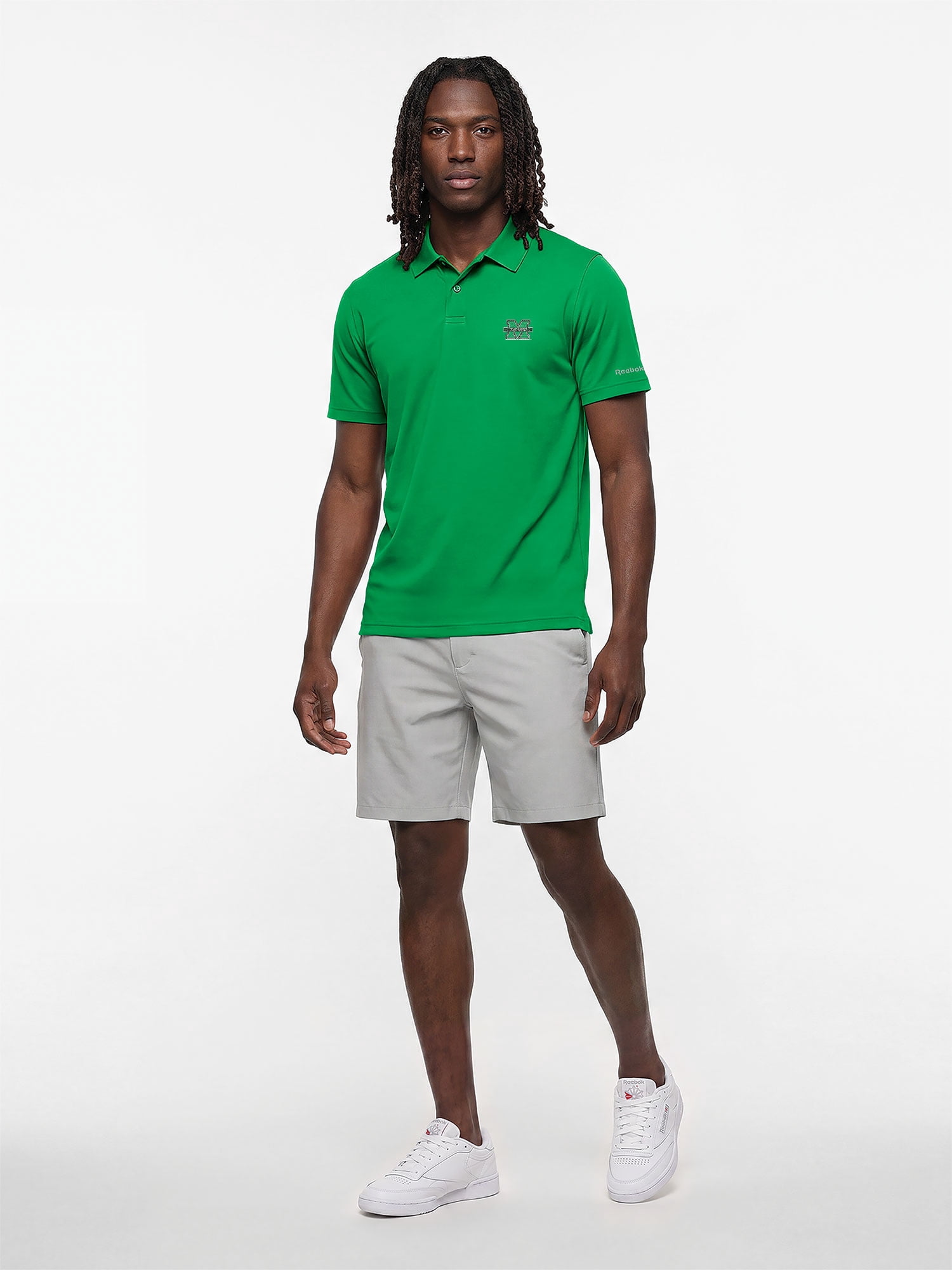 Marshall Thundering Herd Reebok Mens Short Sleeve Polo Shirt