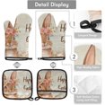 thumbnail image 3 of Easter Funny Bunny Rabbit Oven Mitts and Pot Holders Set of 2, Heat Resistant Oven Mitts Kitchen Oven Glove for Cooking, Baking, 3 of 6