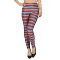 thumbnail image 5 of HDE Women Blue Red Stripe Leggings Thing Halloween 5K Theme Pants Workout Tights, 5 of 6